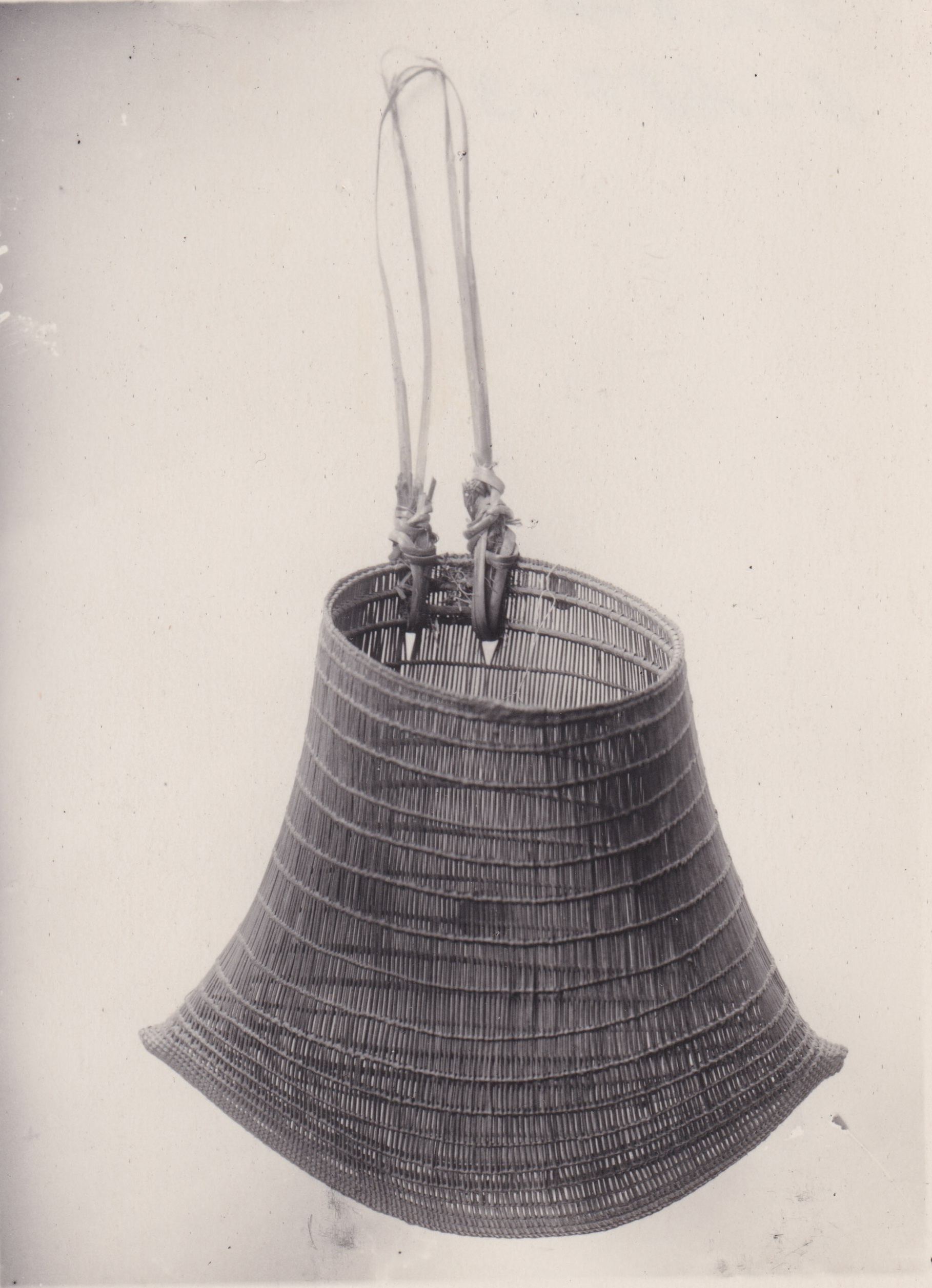 Basket woven of rattan